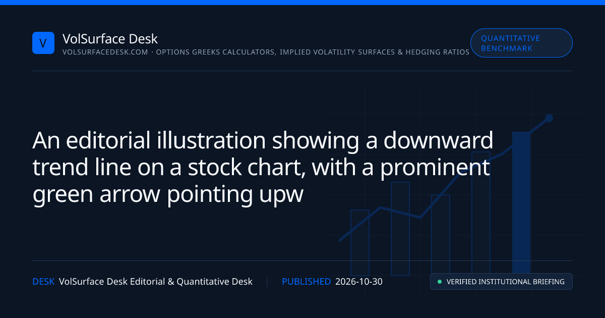 A conceptual illustration depicting a downward trend in stock prices with a green upward arrow symbolizing investment opportunities. The background features abstract financial charts and graphs.