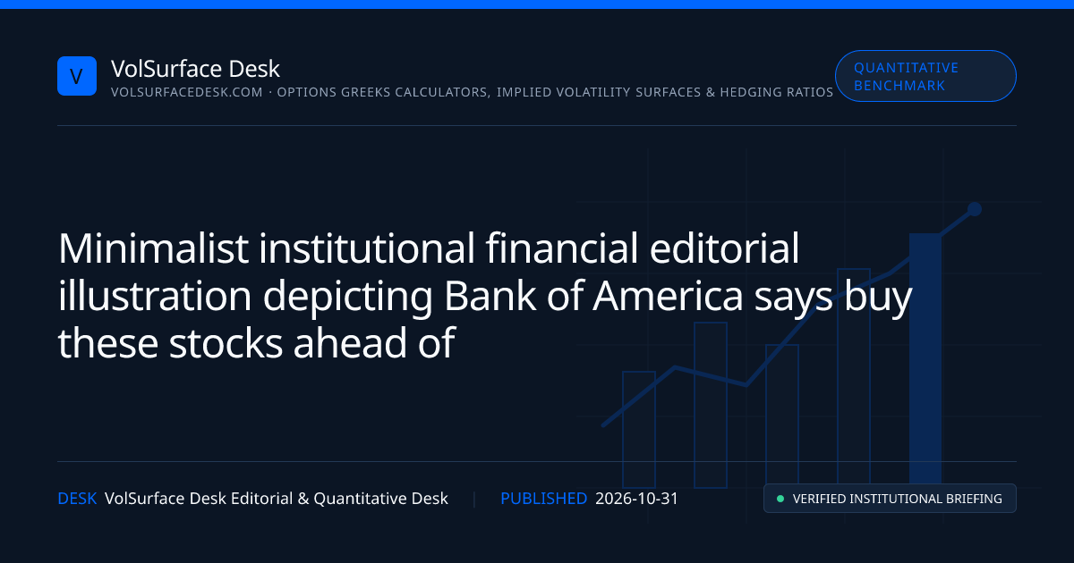 Editorial financial chart and market structure illustration representing Bank of America says buy these stocks ahead of earnings before it's too late — VolSurface Desk Rate & Fee Analysis (Bank of America says buy these stocks ahead of earnings before it's too late, BofA, Ahead)